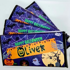 Halloween personalised chocolate bar