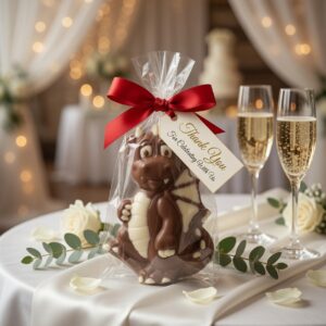 chocolate dragon wedding favour