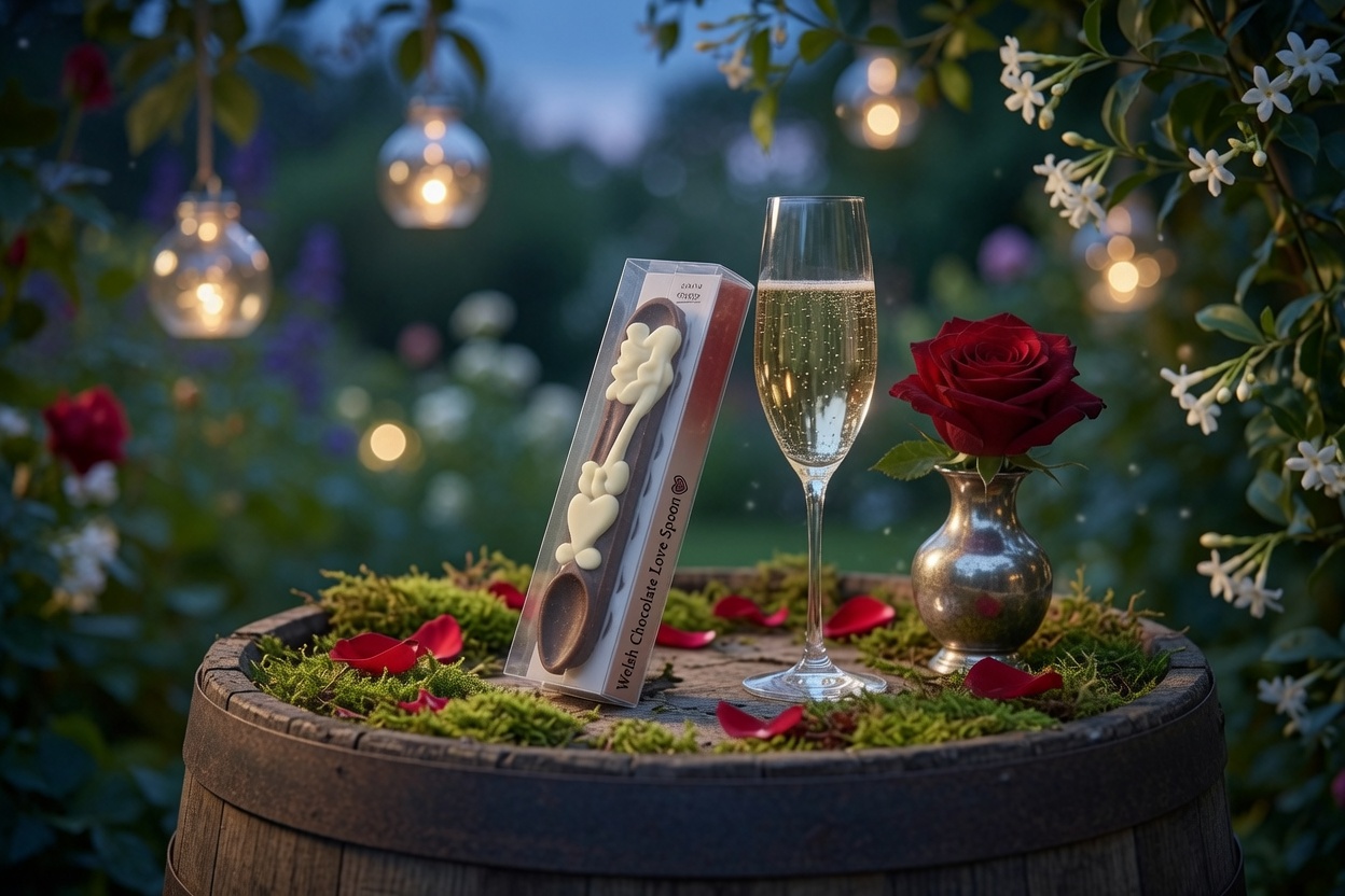 chocolate love spoon wedding favour
