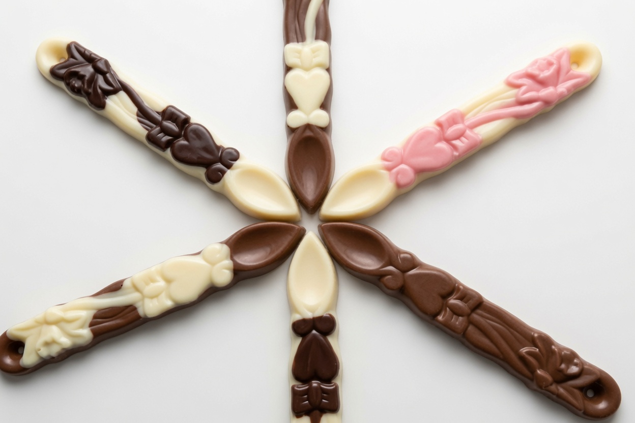 chocolate love spoon wedding favour
