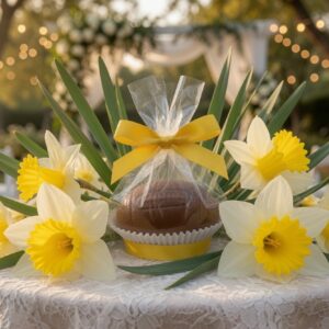 chocolate rugby ball wedding favour