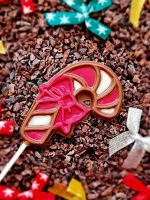 Chocolate Candy Cane Lolly